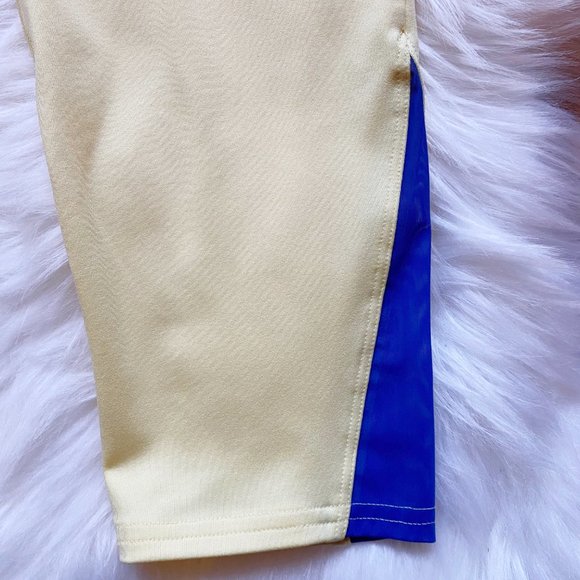 inphorm yellow blue cropped capri leggings sz s - Picture 2 of 6